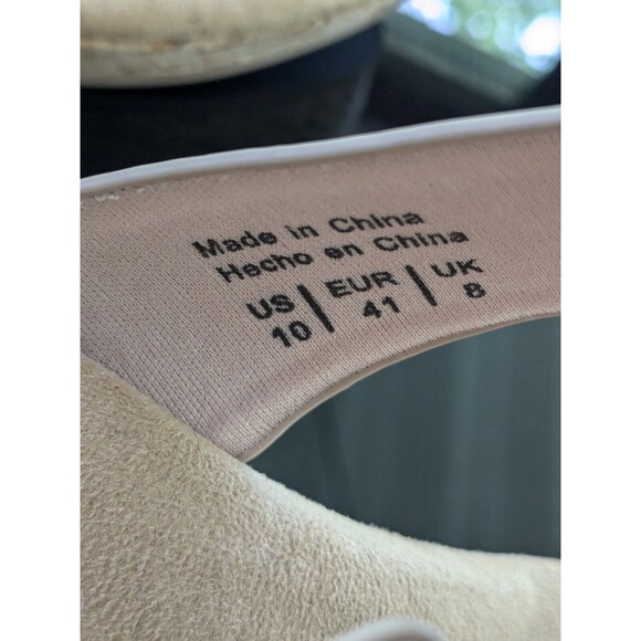 Market & Spruce Sandals Womens sz 10 Thong Cork Wedge Nude Buckle Comfort Casual - Picture 5 of 9